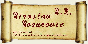 Miroslav Mosurović vizit kartica